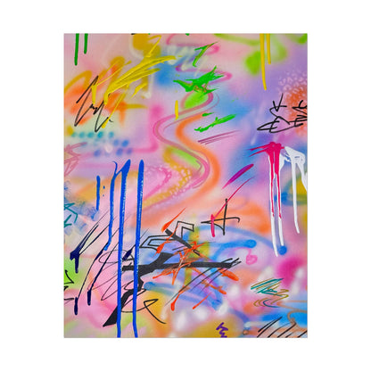 "neon haze" airbrush rolled print