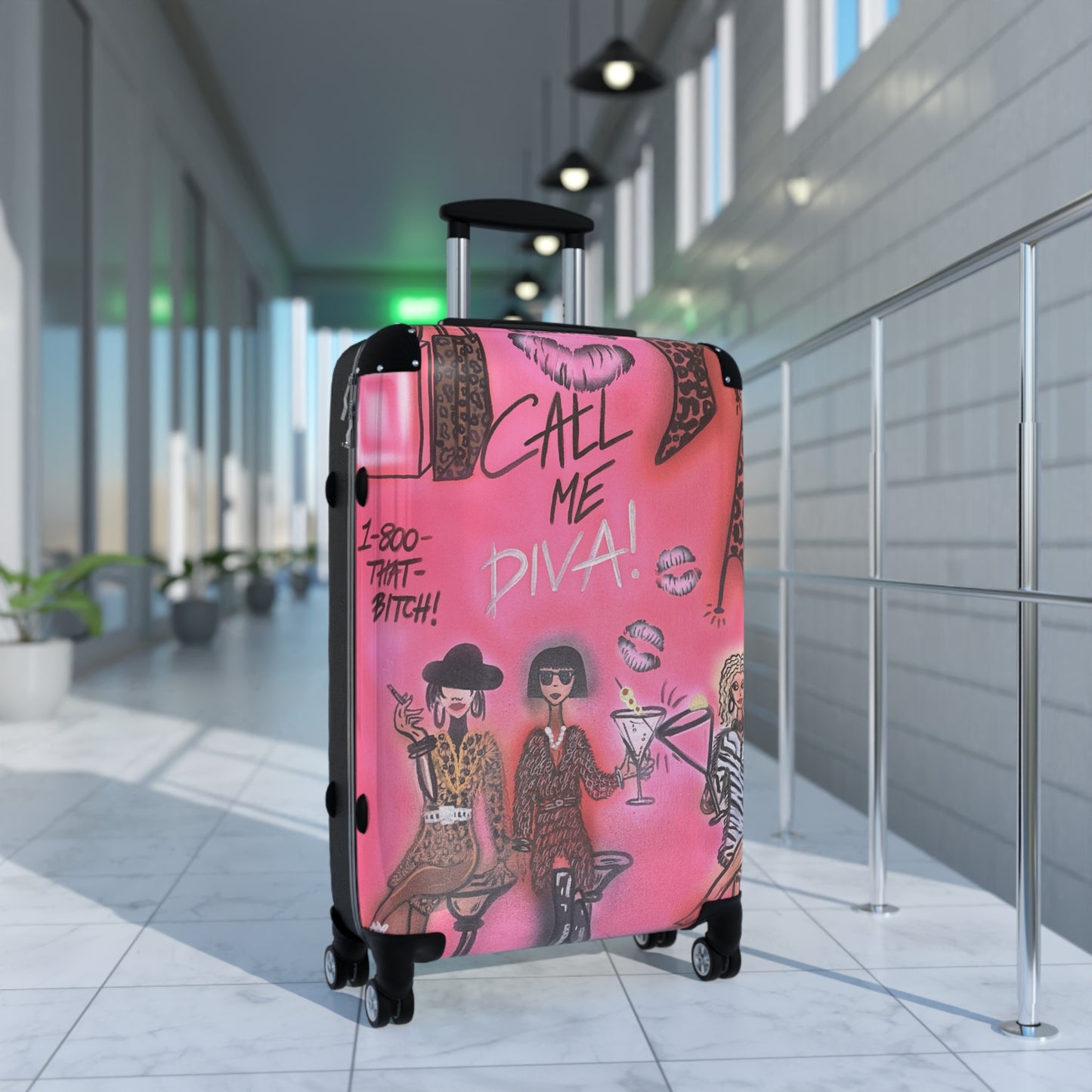 "party diva" airbrush suitcase