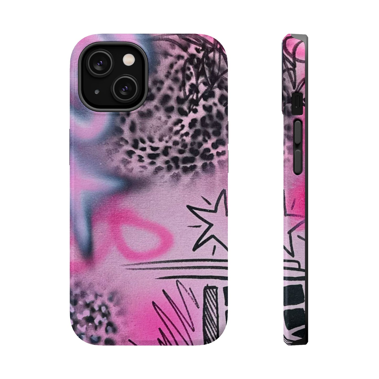 MagSafe "onyx cheetah" airbrush iPhone case