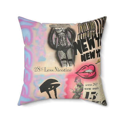 "new york, new york" airbrush pillow