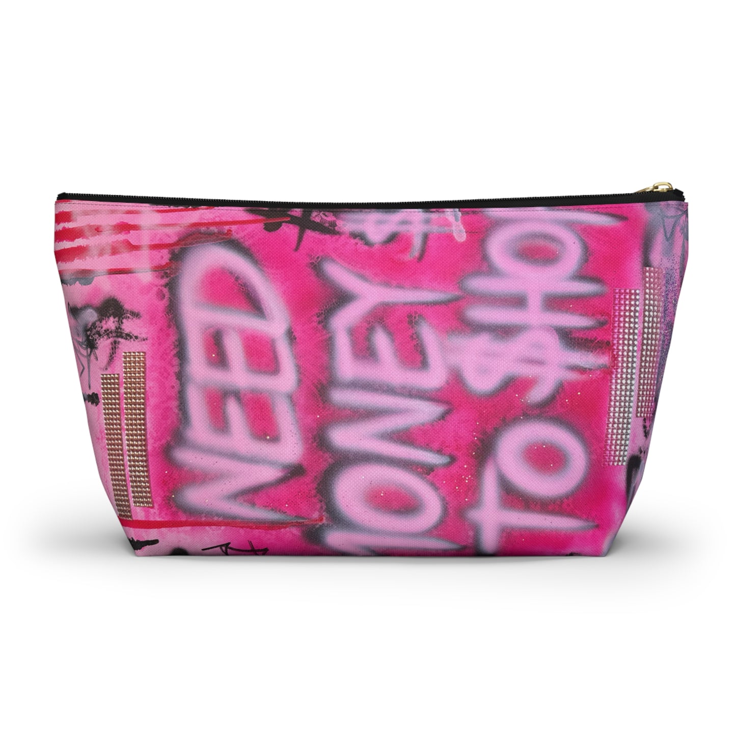 "need $$ to shop" airbrush makeup pouch