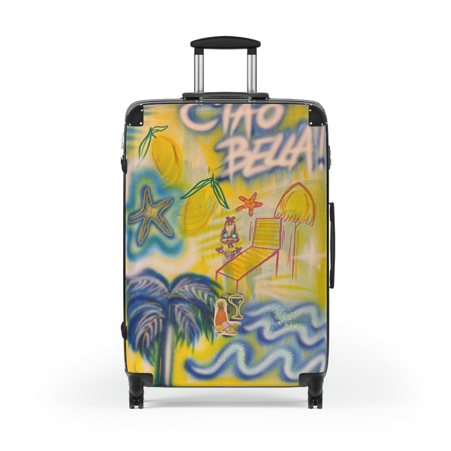 "ciao bella" airbrush suitcase