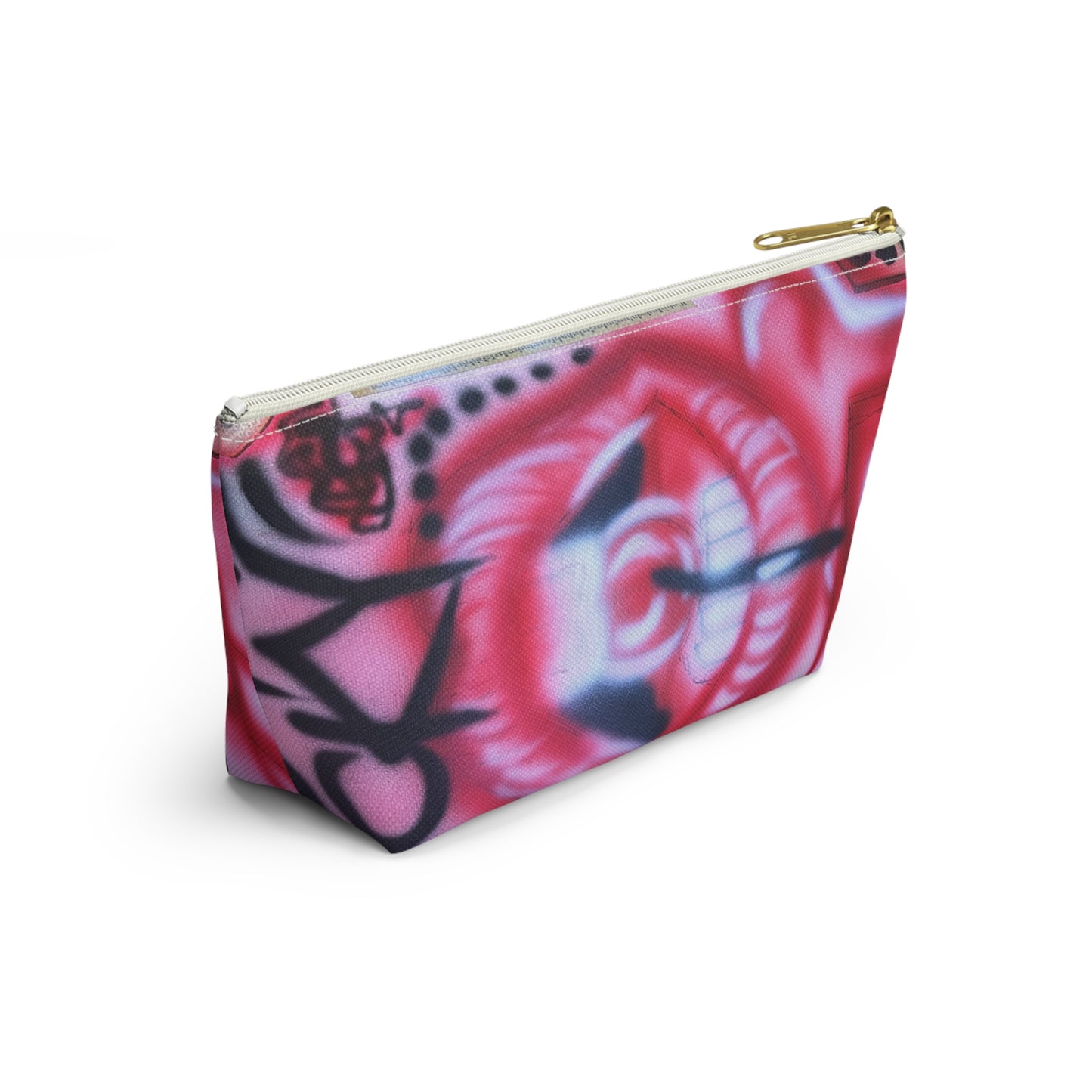 "be happy go lucky" airbrush makeup pouch