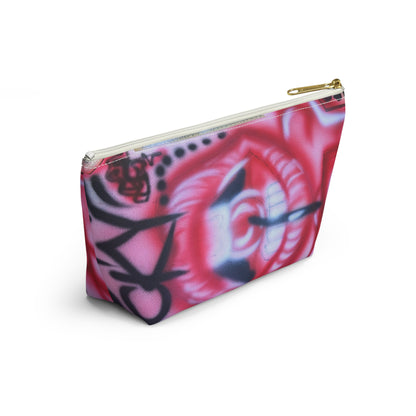 "be happy go lucky" airbrush makeup pouch
