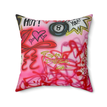 "IT girl" airbrush pillow