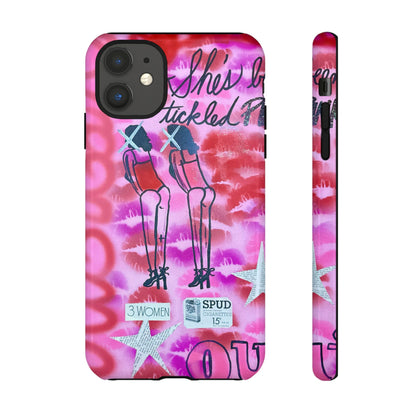 "tickled pink" airbrush iPhone case