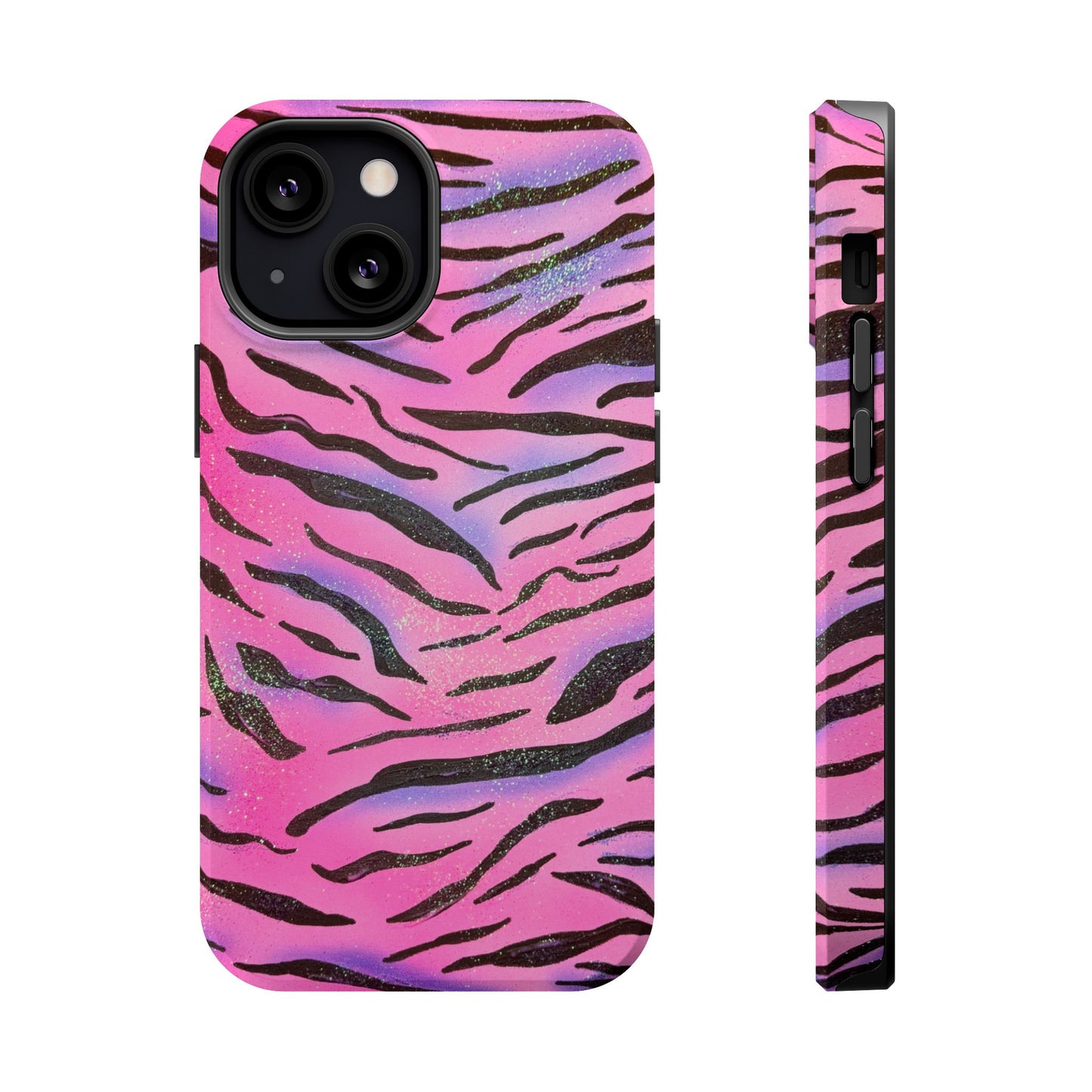 MagSafe "glitter zebra" airbrush iPhone case