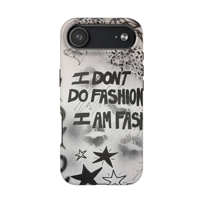 "i am fashion" airbrush iPhone case