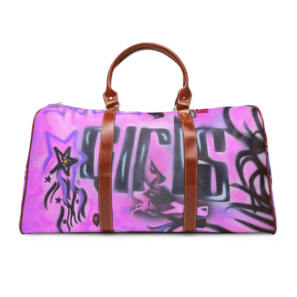 "neon nights" airbrush waterproof travel bag