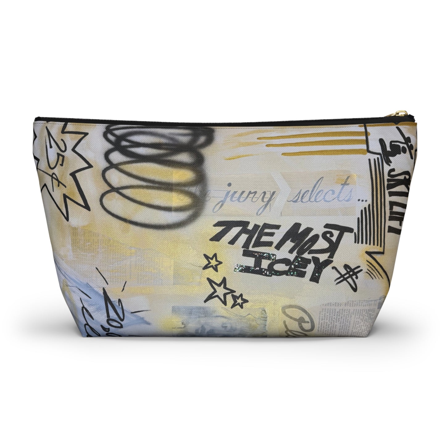 "golden glacier" airbrush makeup pouch