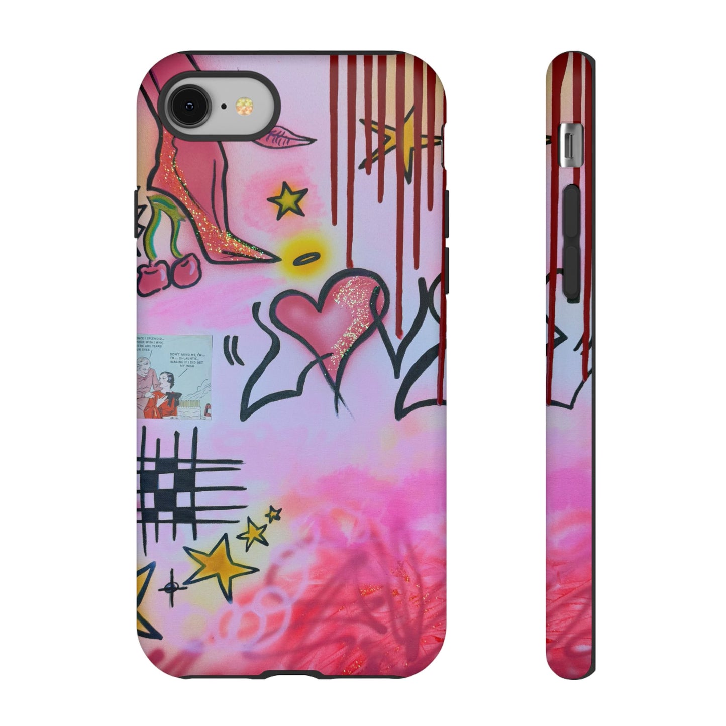 "cherry luvr" airbrush iPhone case