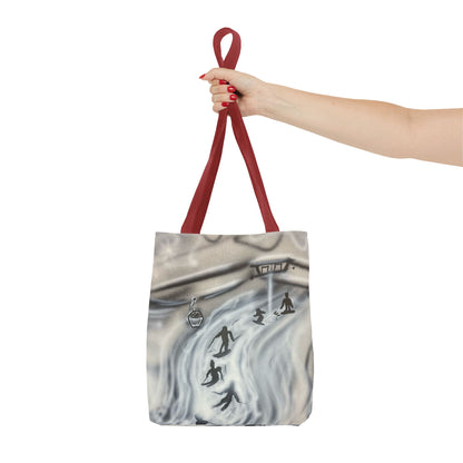 "arctic avalnache" airbrush tote bag