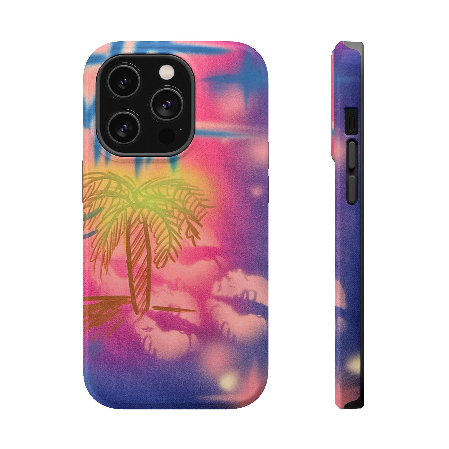 MagSafe "glowy night" airbrush iPhone case