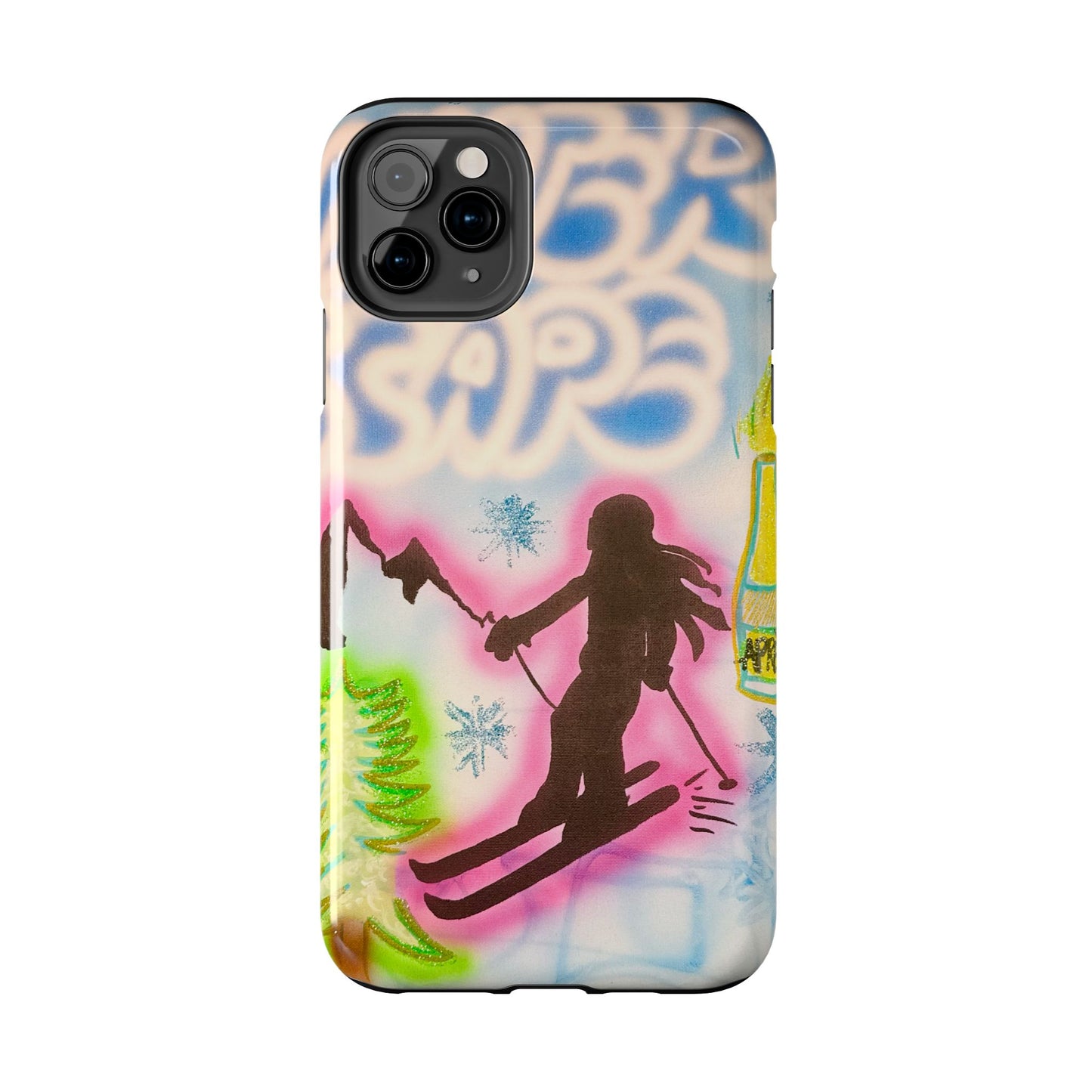 "winter escape" airbrush iPhone case