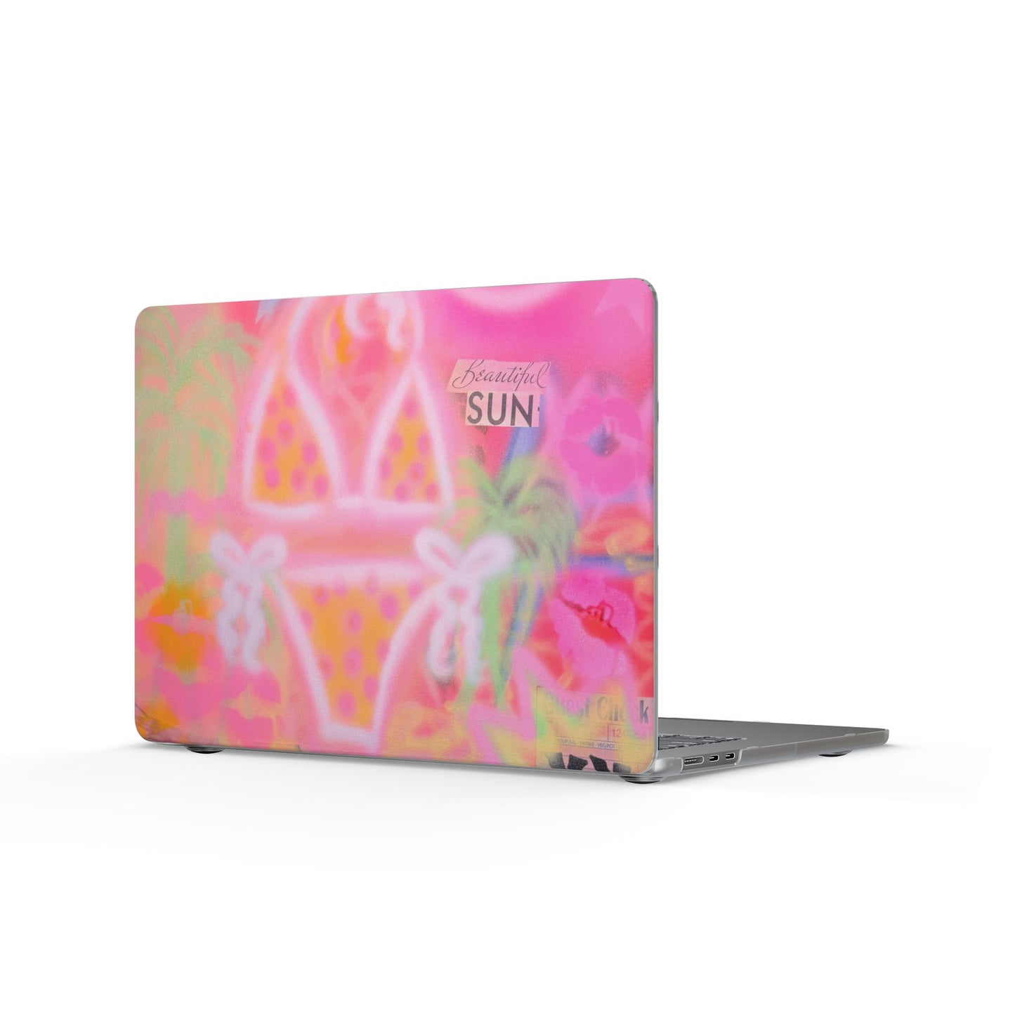"santa monica strawberry" airbrush matte macbook case