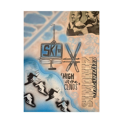 "high in the clouds" airbrush rolled print