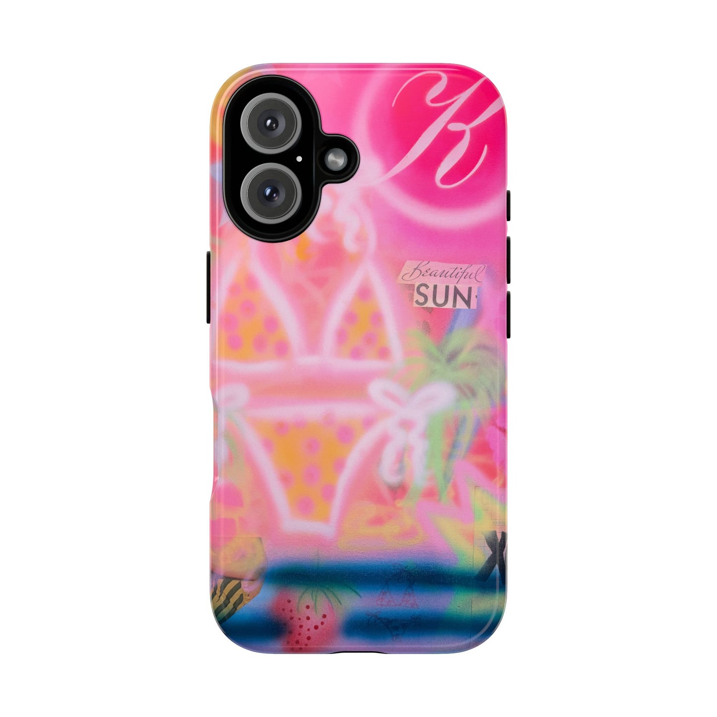 "santa monica strawberry" airbrush iPhone case