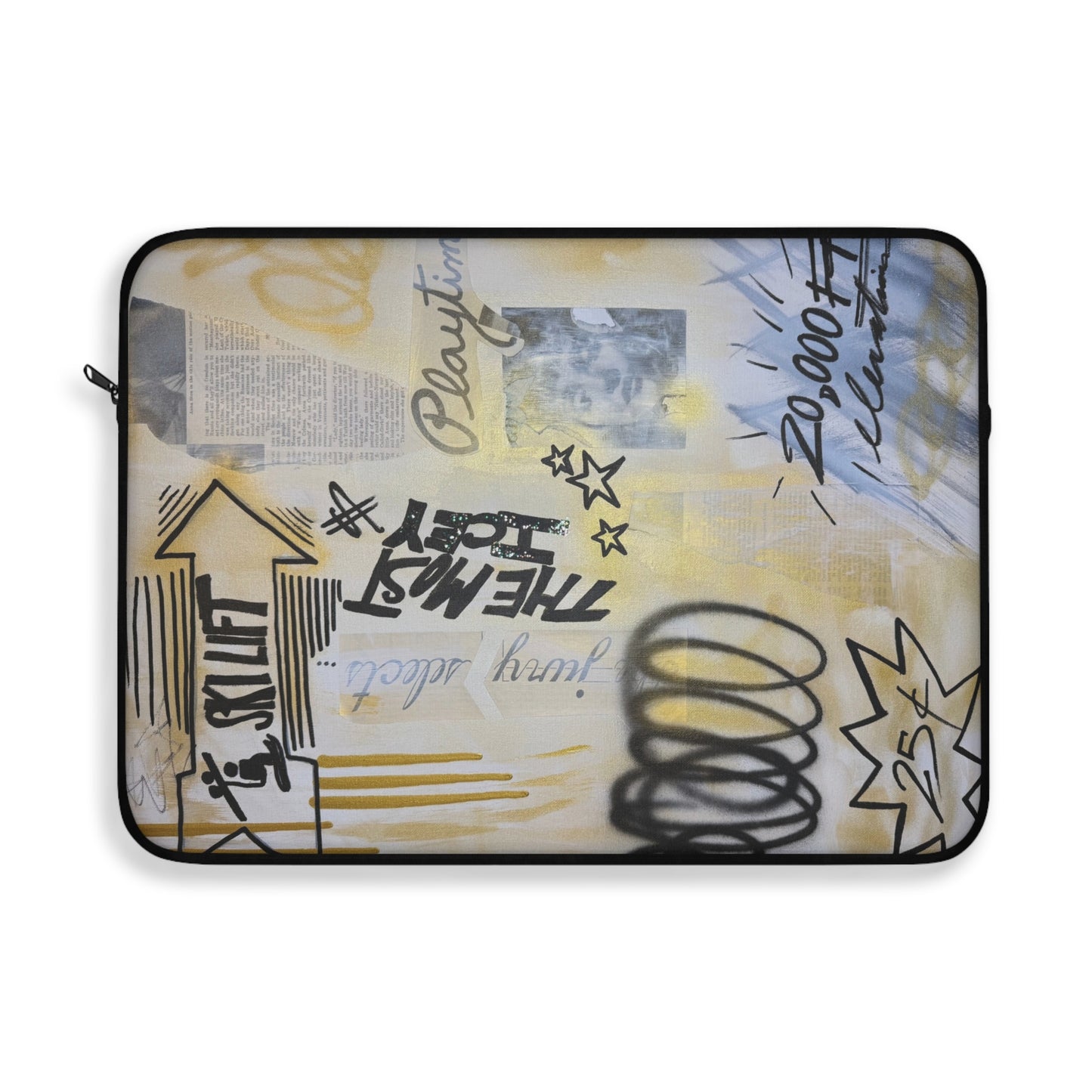 "golden glacier" airbrush laptop sleeve