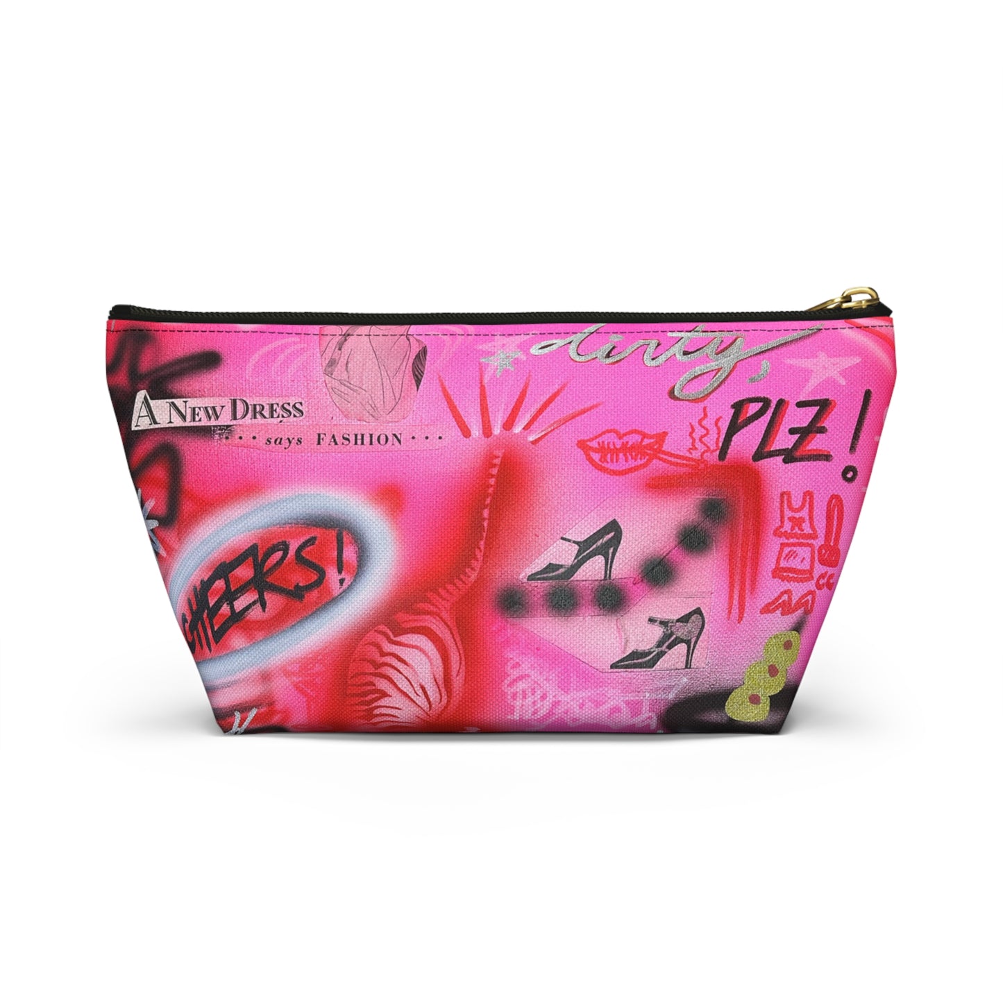 "extra dirty, plz" airbrush makeup pouch