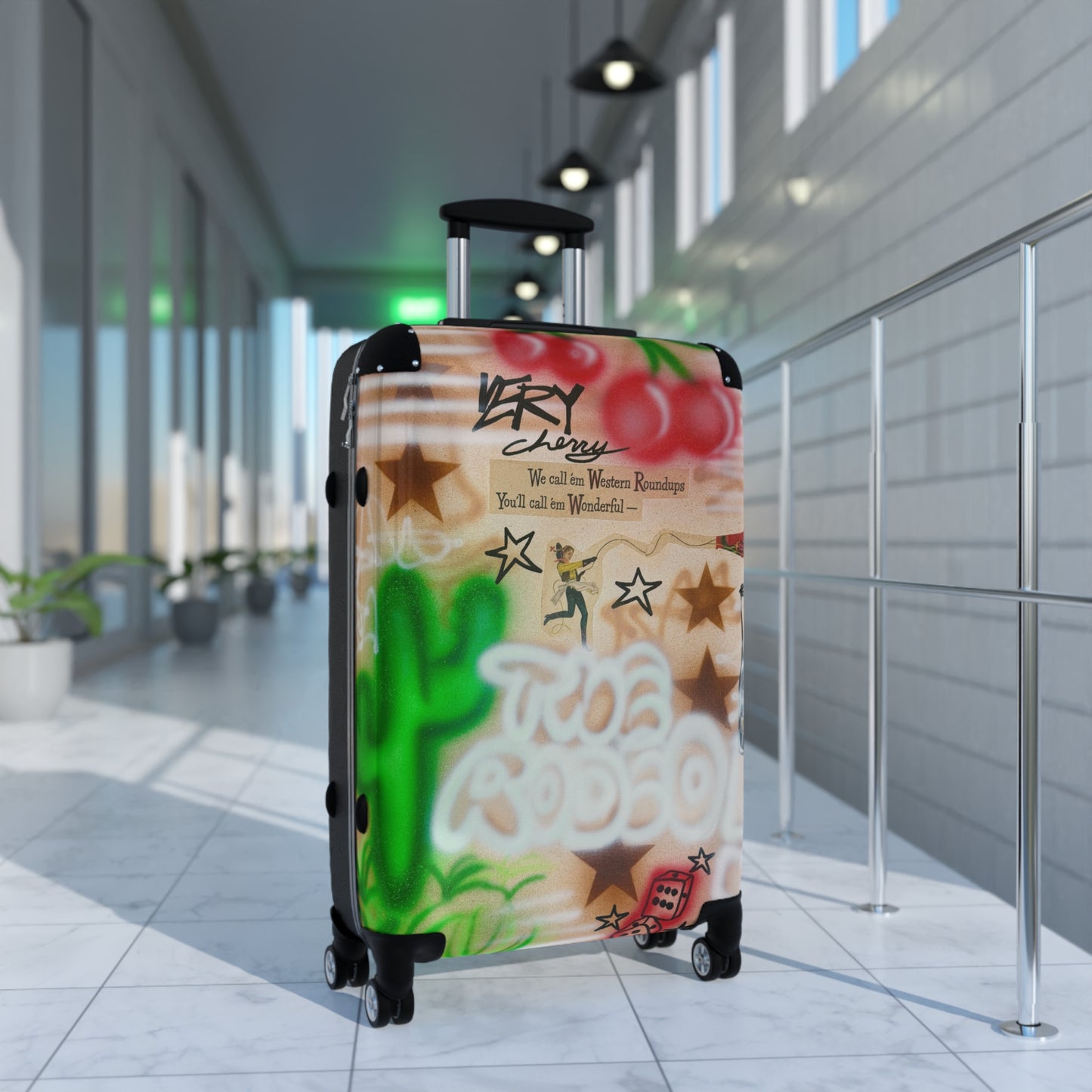 "the rodeo" airbrush suitcase