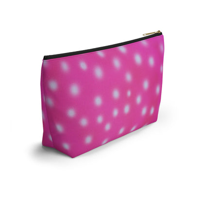 "bubblegum polka dot" airbrush makeup pouch