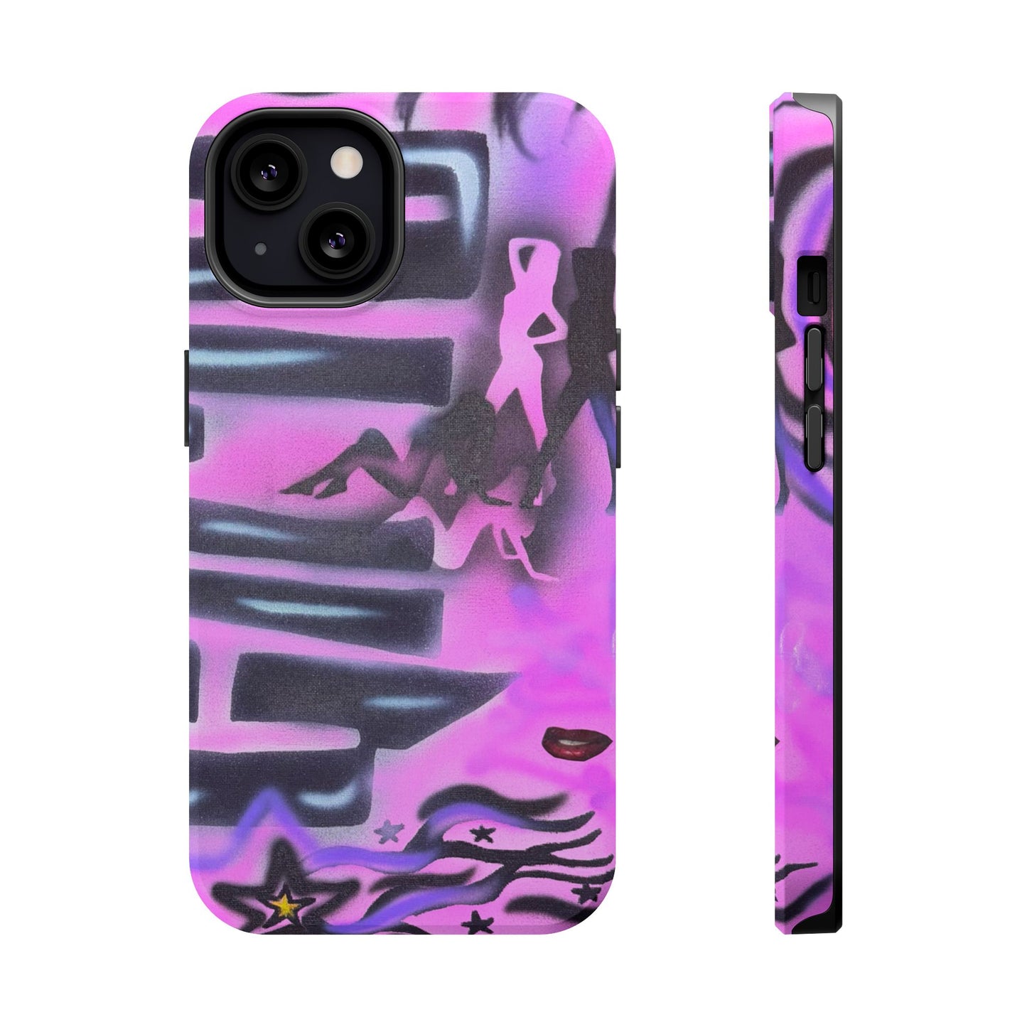 MagSafe "neon nights" airbrush iPhone case