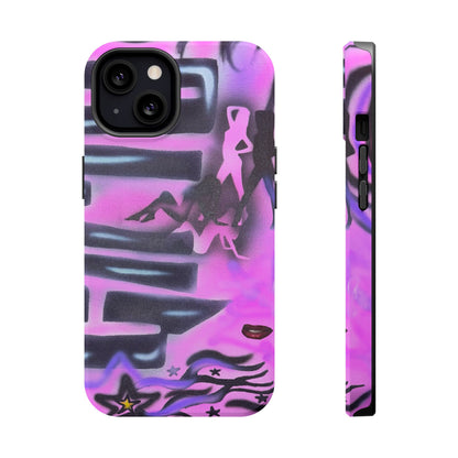 MagSafe "neon nights" airbrush iPhone case