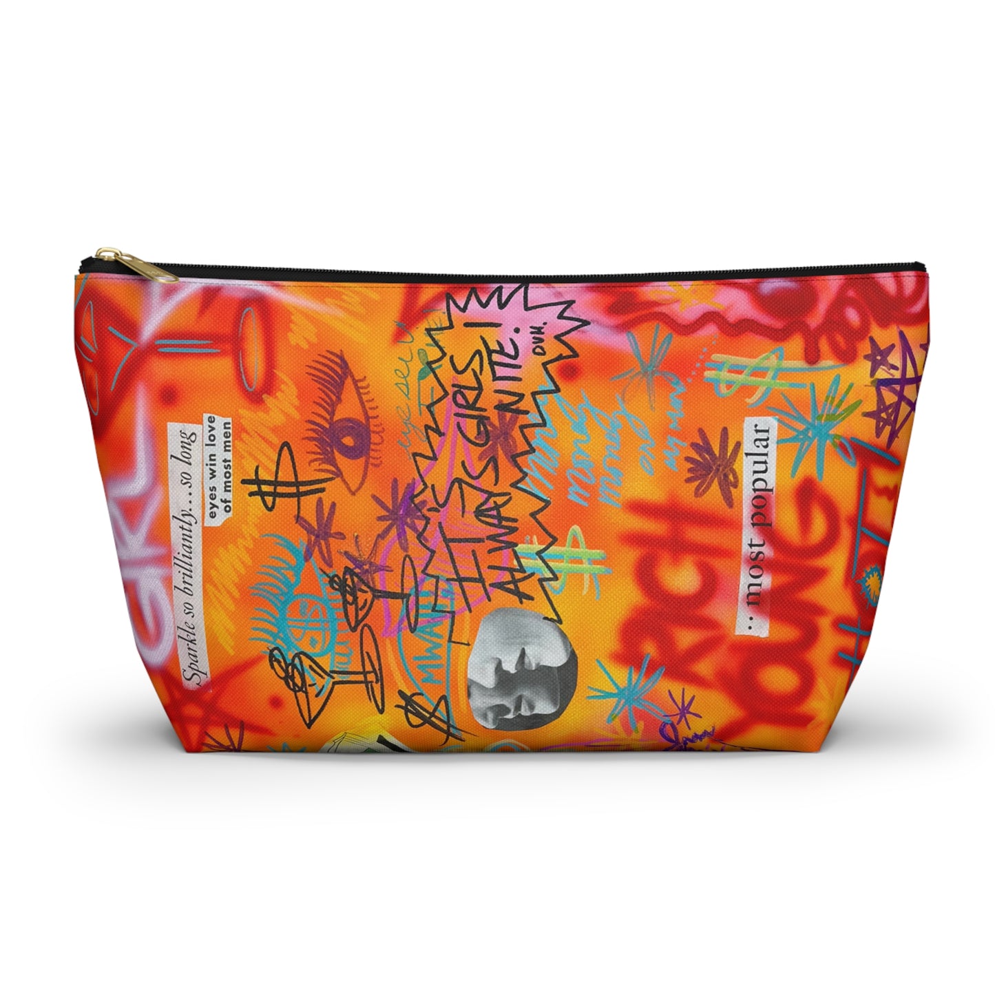 "young, rich, hot" airbrush makeup pouch