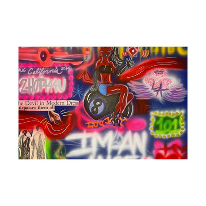 "im an angel" airbrush horizontal print