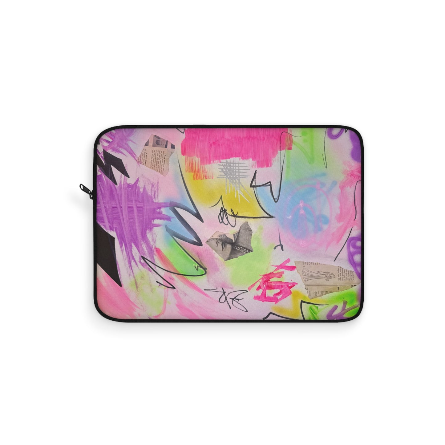 "pastel static" airbrush laptop sleeve