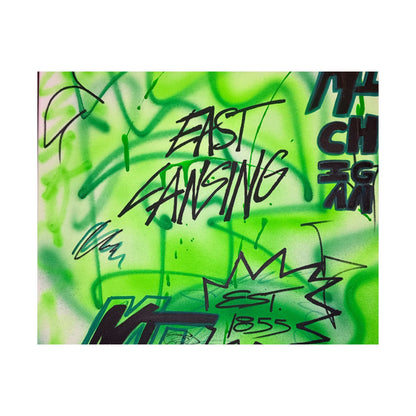 "east lansing, mi" airbrush horizontal print