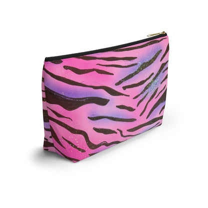 "zebra glitter" airbrush makeup pouch