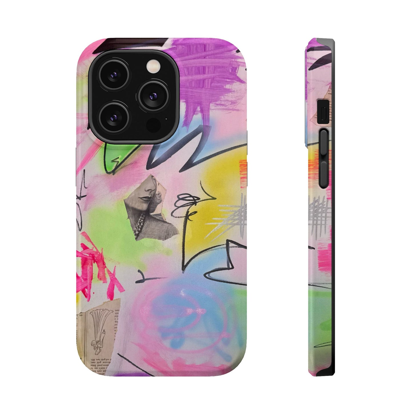 MagSafe "pastel static" airbrush iPhone case