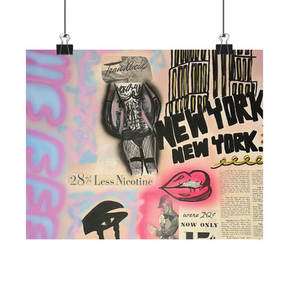 "new york, new york" airbrush horizontal print