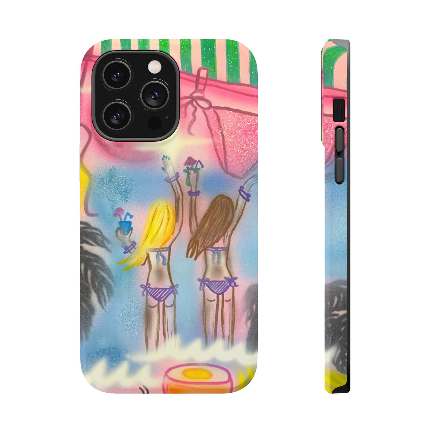 MagSafe "kinis & tinis" airbrush iPhone case