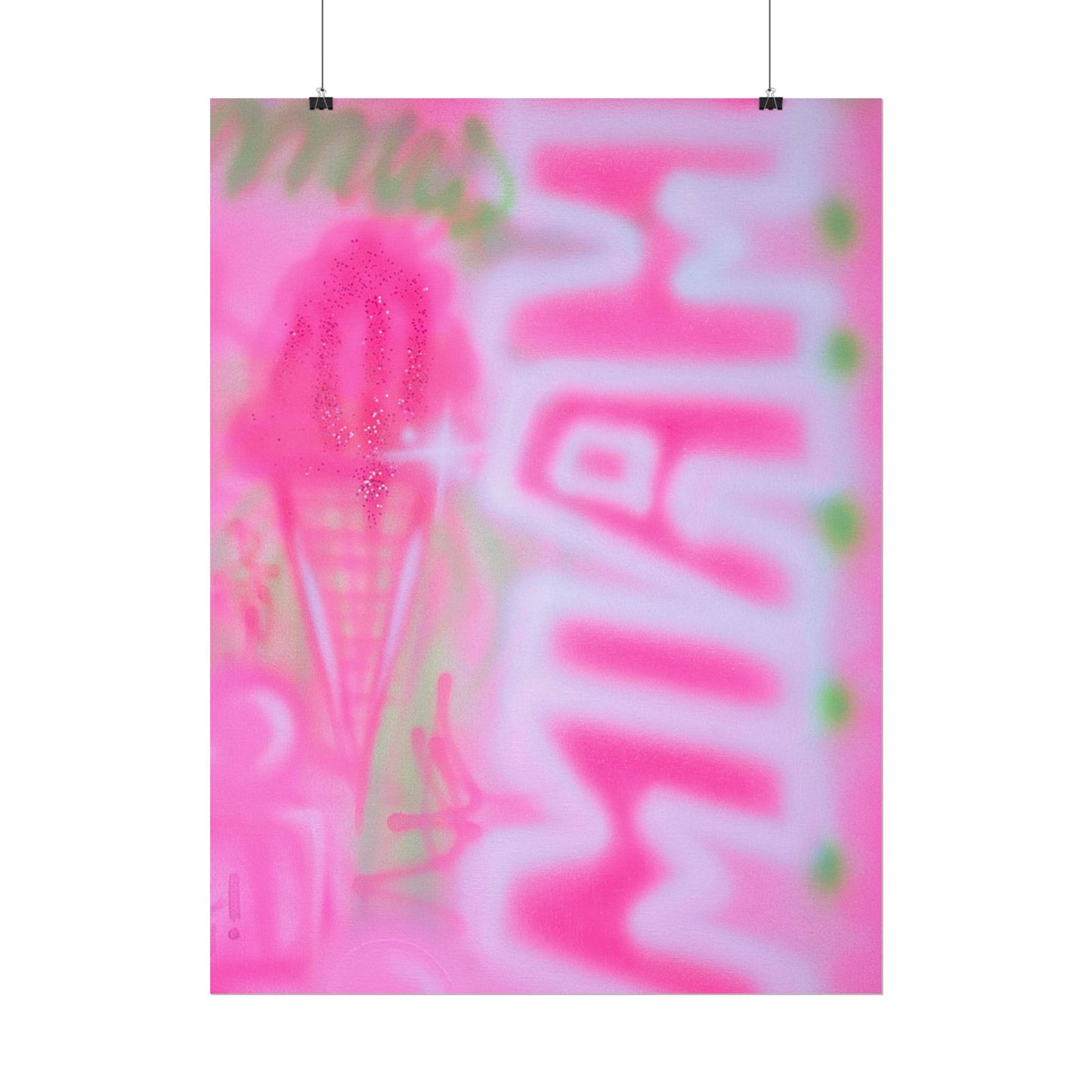 "sunset sorbet" airbrush rolled print