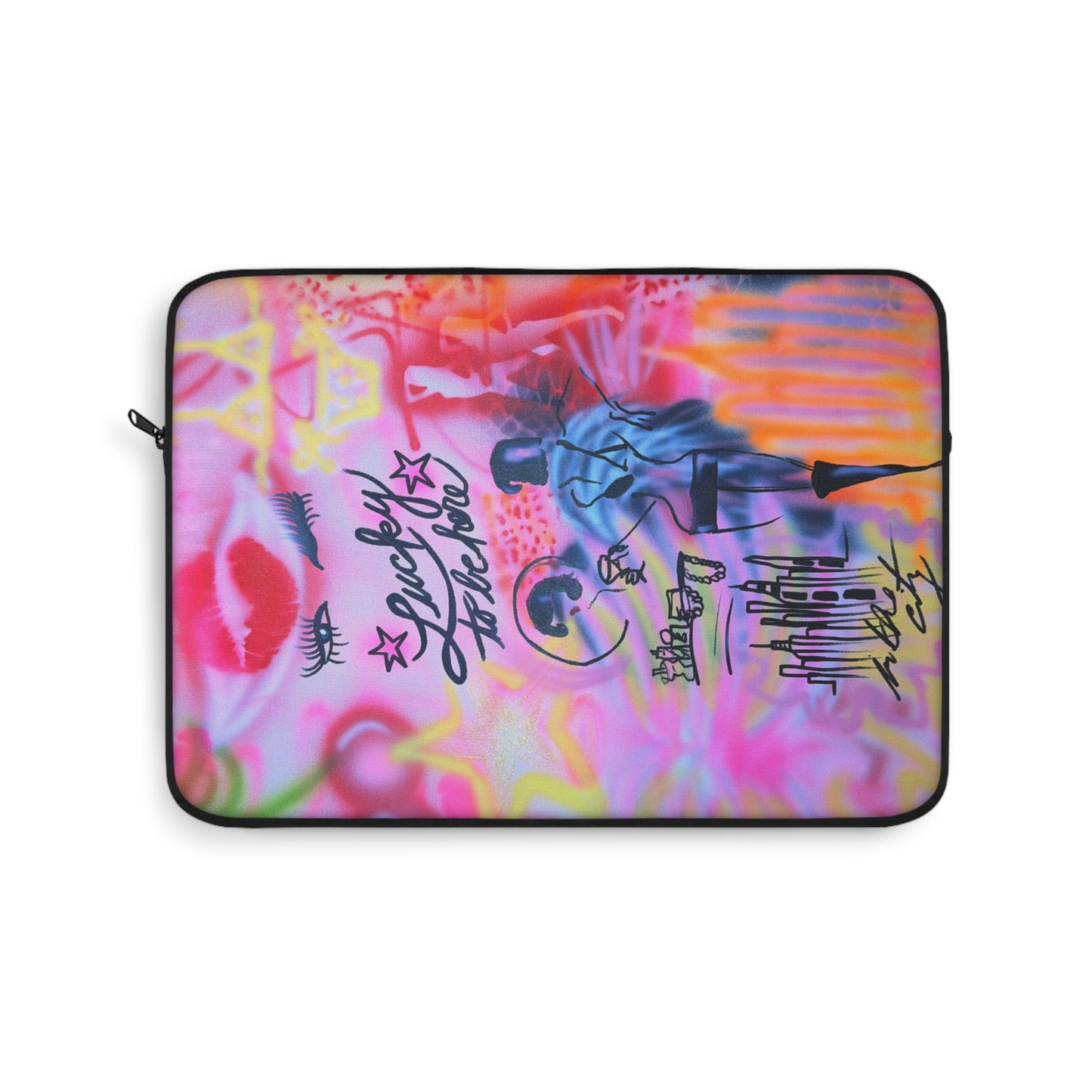 "spring in the city" airbrush laptop sleeve