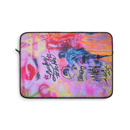 "spring in the city" airbrush laptop sleeve