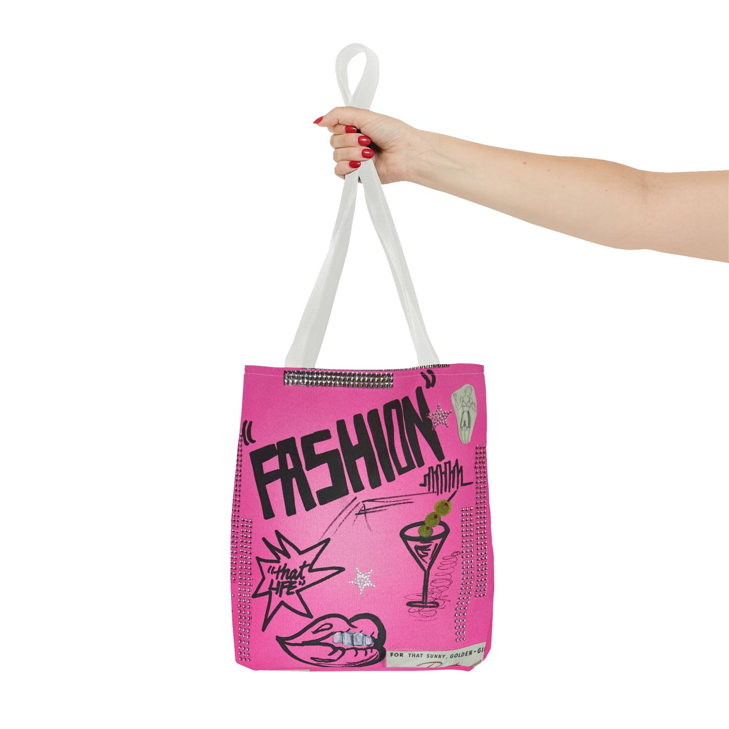 "high fashion" airbrush tote bag