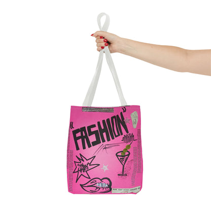 "high fashion" airbrush tote bag