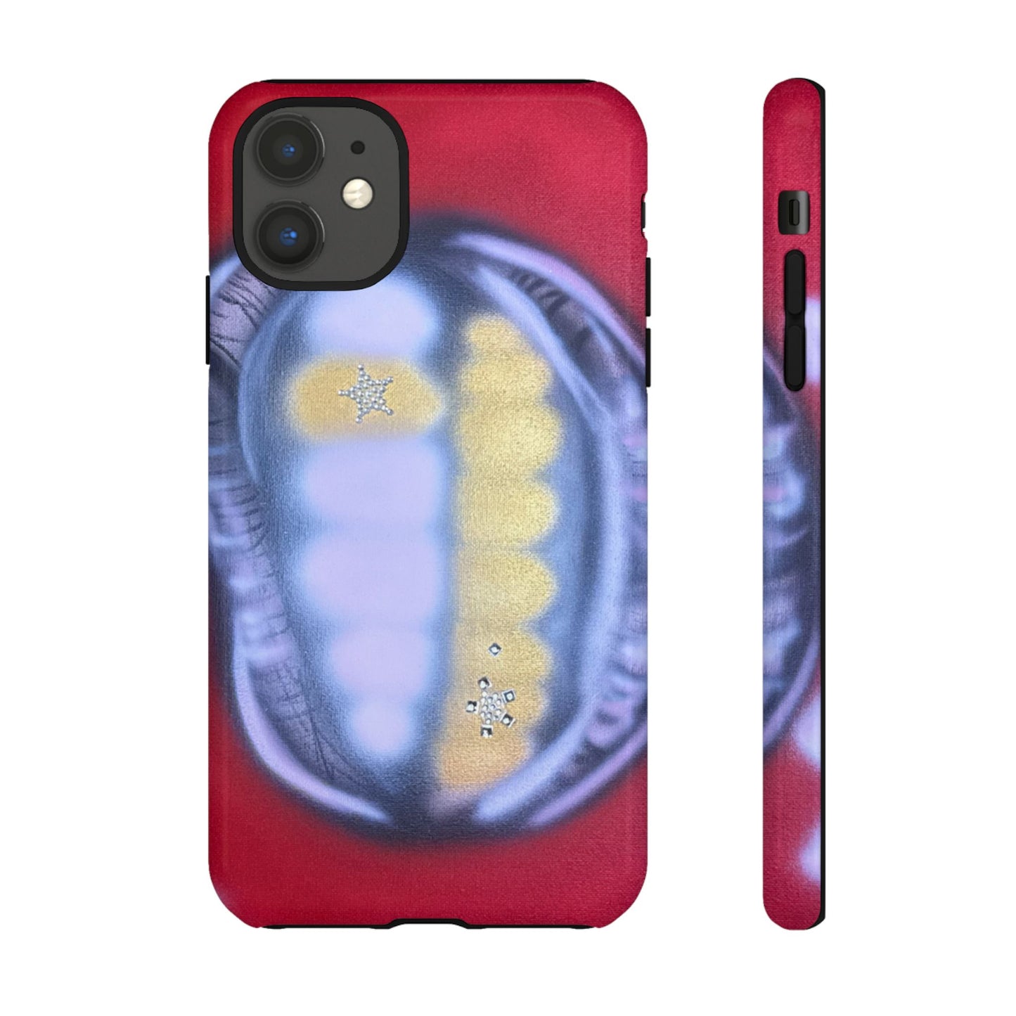"bite me bling" airbrush iPhone case
