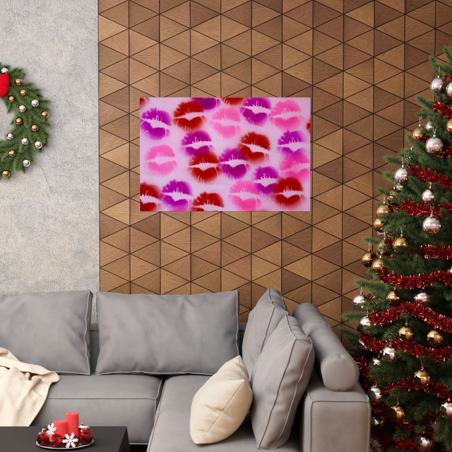 "mwah!" airbrush horizontal print