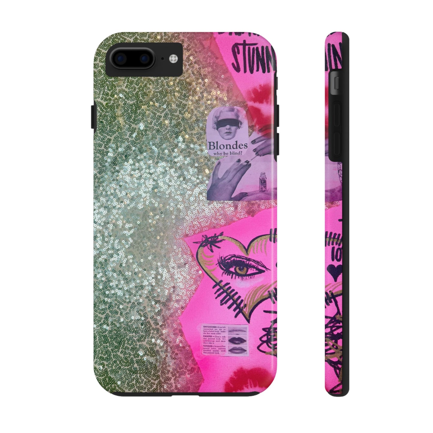 "glitter gloss" airbrush iPhone case