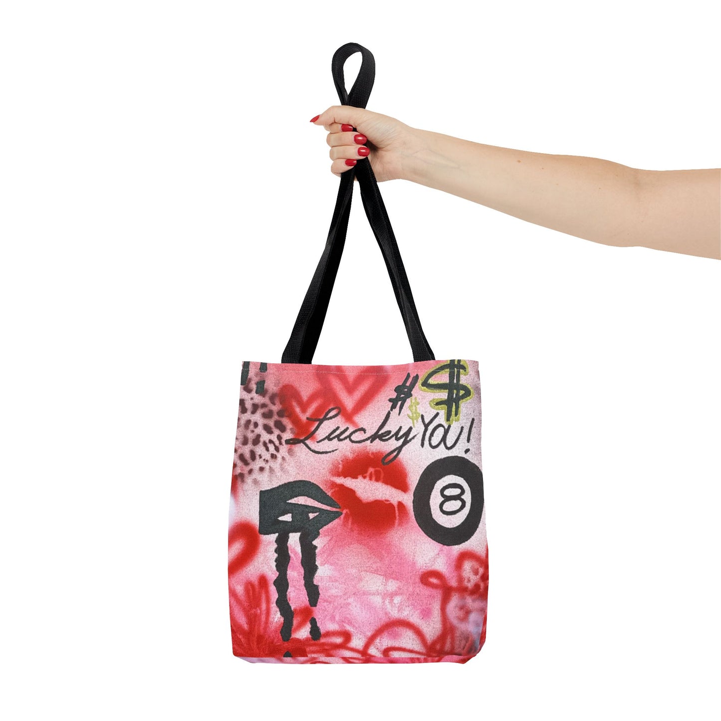"intriguing encounter" airbrush tote bag
