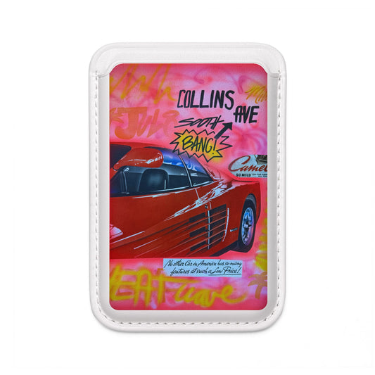 "miami momentos" airbrush vegan wallet (Magsafe® Compatible)