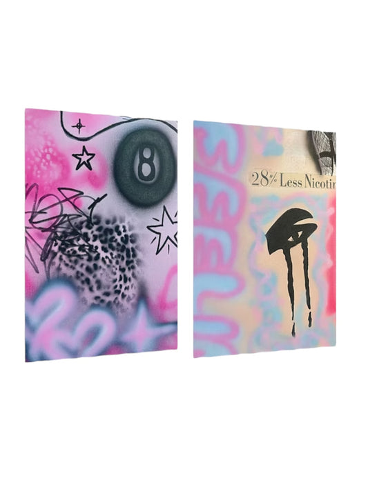 "onyx cheetah" x "the feeling" airbrush print duo