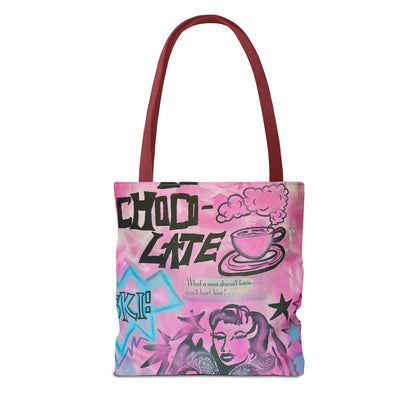"avant le ski" airbrush tote bag