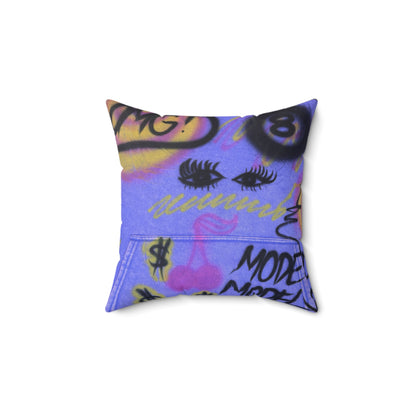 "eye$ on lies" airbrush pillow