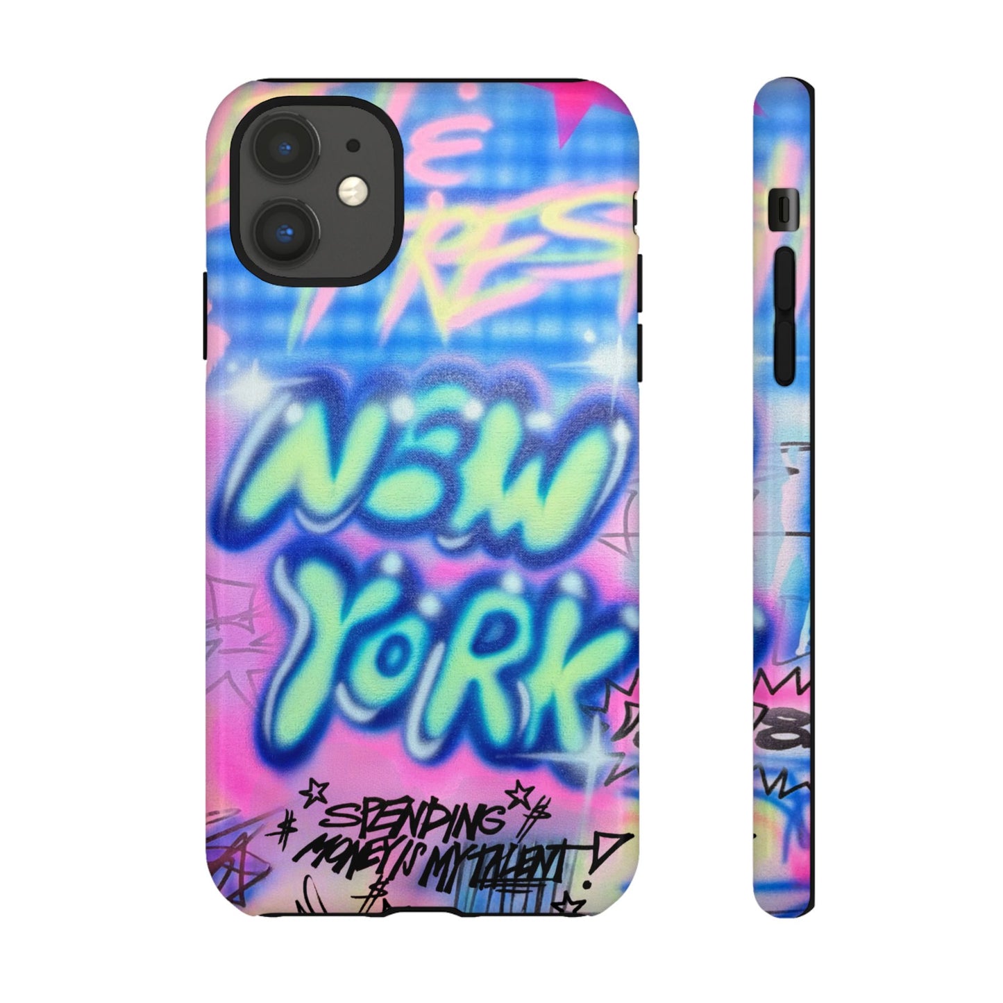 "spending $$ is my talent" airbrush iPhone case