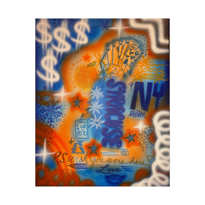 "syracuse, ny" airbrush rolled print
